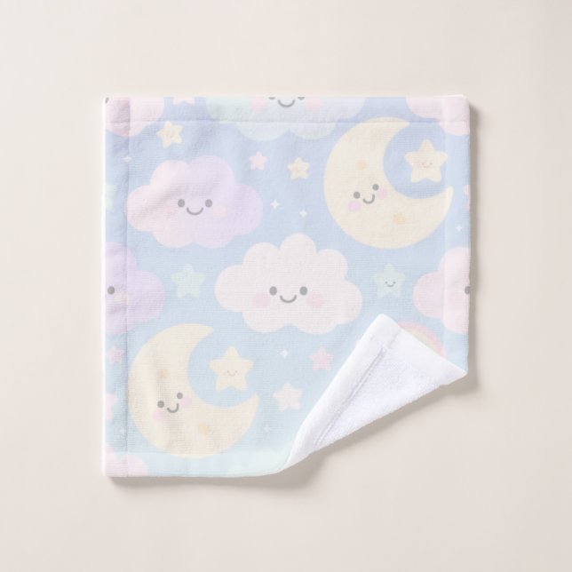 Pastel Sky Kawaii Towel  (Wash Cloth)