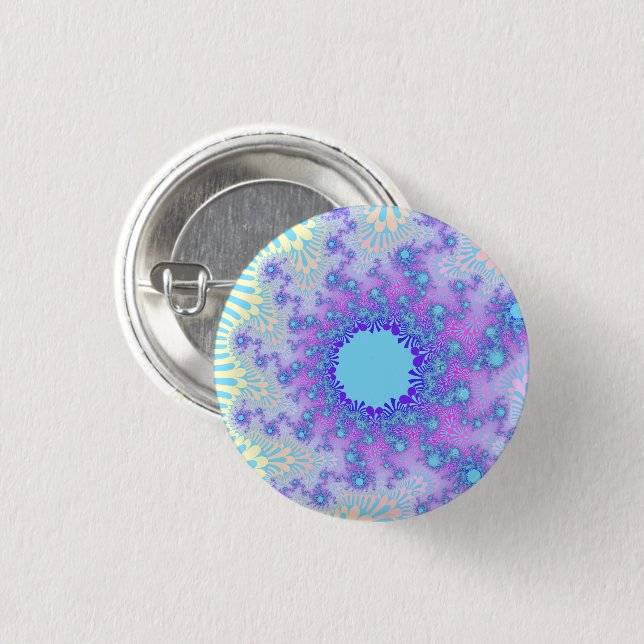 Pastel Sky Sunburst Button (Front & Back)
