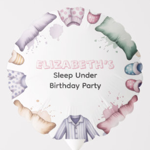 Pastel Sleep Under Girl Birthday Party Watercolor Balloon