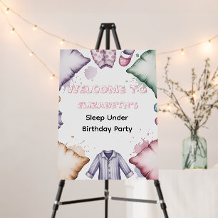 Pastel Sleep Under Girl Birthday Party Welcome Foam Board