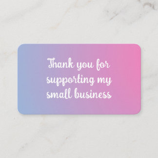 Pastel Small Business Packaging Insert Card