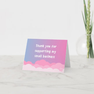 Pastel Small Business Thank You Card | Cute Packag