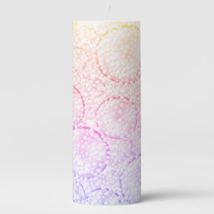 Pastel Snow  Pillar Candle