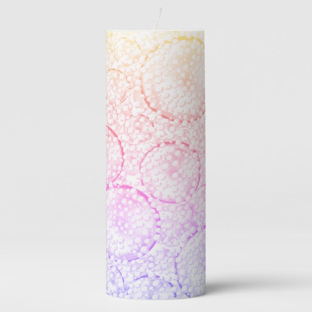 Pastel Snow  Pillar Candle (Front)