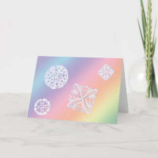 Pastel Snowflake Blank Greeting Card