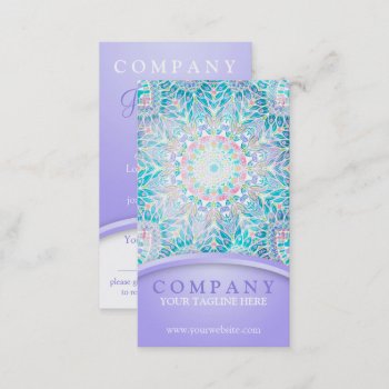 Pastel Snowflake Mandala - Purple Appointment Card by WavingFlames at Zazzle