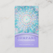 Pastel Snowflake Mandala - Purple Business Card (Front)