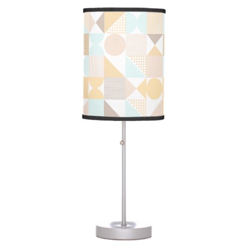 Pastel Soft Color Abstract Geometric Pattern  Table Lamp