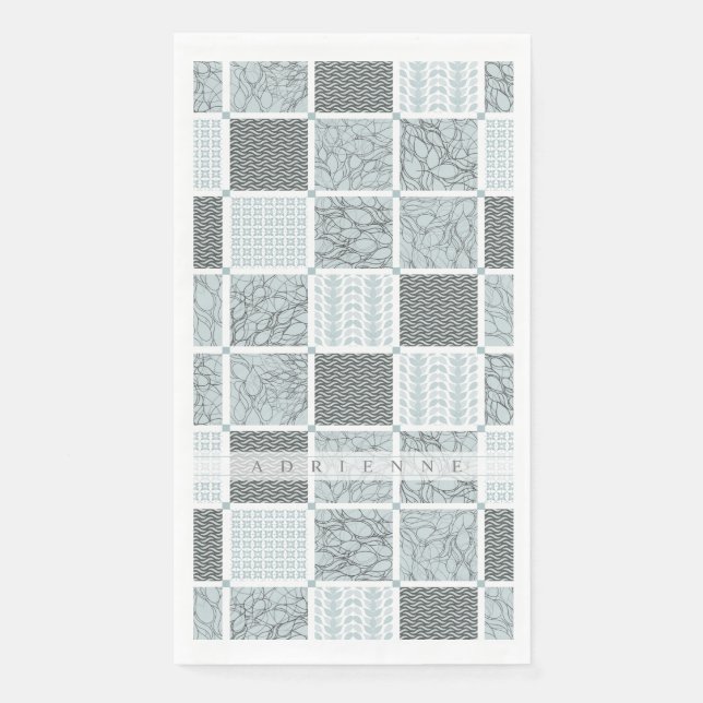 Pastel Spa, Wellness & Tranquility Pattern Paper Guest Towels (Front)