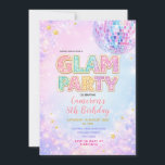 Pastel Sparkle Disco Glam Kids Birthday Party Invitation<br><div class="desc">Celebrate in style with this Glam Disco Birthday Invitation,  featuring a sparkling disco ball,  pastel rainbow background,  and bold glitter-style typography.</div>