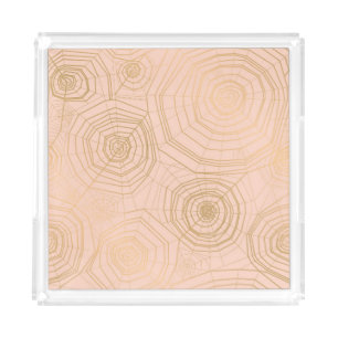 Pastel spider web: Halloween pattern. Acrylic Tray