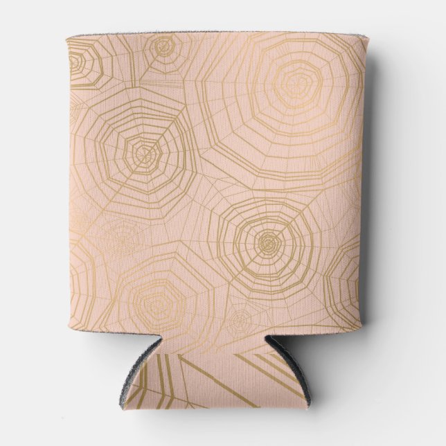 Pastel spider web: Halloween pattern. Can Cooler (Front)