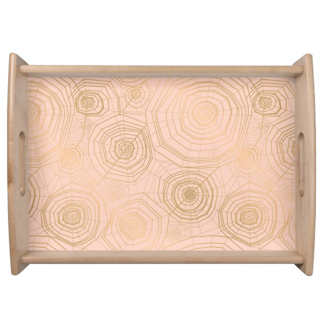 Pastel spider web: Halloween pattern. Serving Tray (Front)