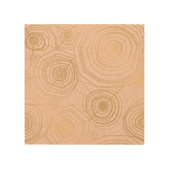 Pastel spider web: Halloween pattern. Wood Wall Art (Front)