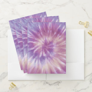 Pastel Spiral Shibori Boho Tie Dye Hippie Retro  Pocket Folder