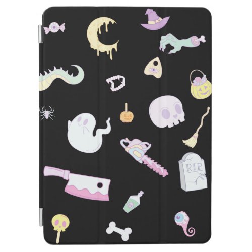 Pastel Spooky Ghost  Gang Black Halloween iPad Air Cover