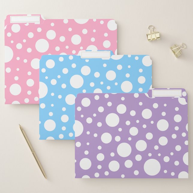 Pastel Spots File Folders (Set)