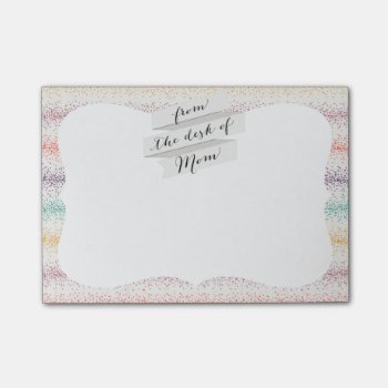 Pastel Spray Sprinkle Stripes Modern Sparkle Lines Post-it Notes by Sweetbriar_Drive at Zazzle