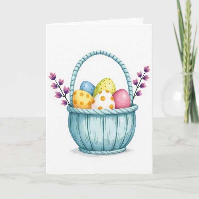 Pastel Spring Basket Card (Front)