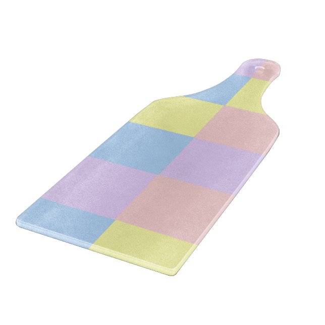 Pastel Spring Checkers Cutting Board (Corner)