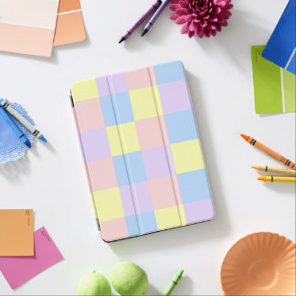 Pastel Spring Checkers iPad Pro Cover