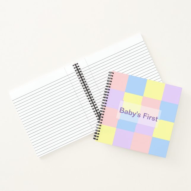 Pastel Spring Checkers Notebook (Inside)