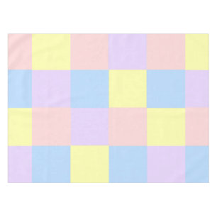 Pastel Spring Checkers Tablecloth