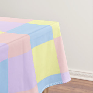 Pastel Spring Checkers Tablecloth