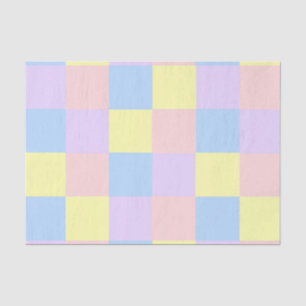 Pastel Spring Checkers Tissue Paper