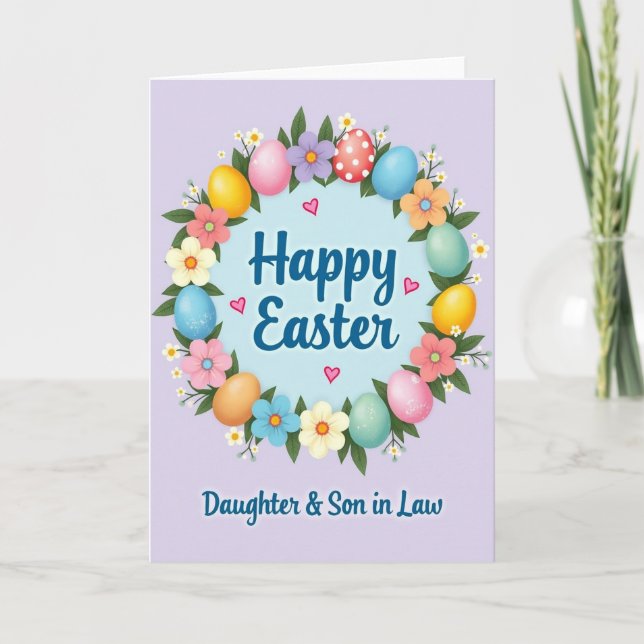 Pastel Spring Easter Daughter Son Card (Front)