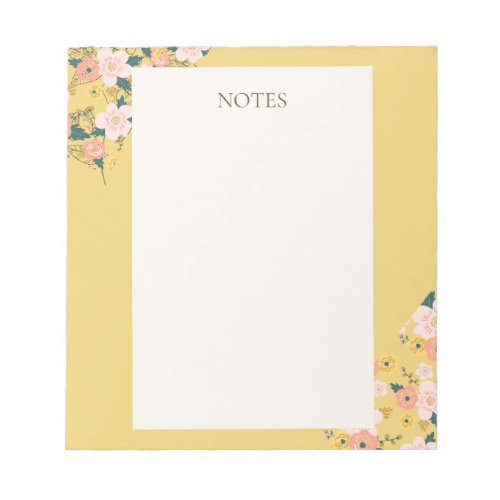 Pastel Spring Floral Collection Notepad