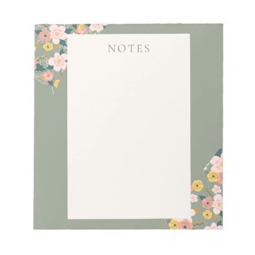 Pastel Spring Floral Notepad