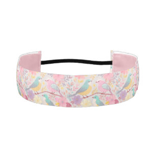 Pastel spring floral pattern 02 athletic headband