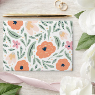 Pastel Spring Floral Pattern Envelope