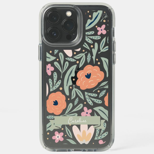 Pastel Spring Floral Pattern Speck iPhone 13 Pro Max Case (Front)