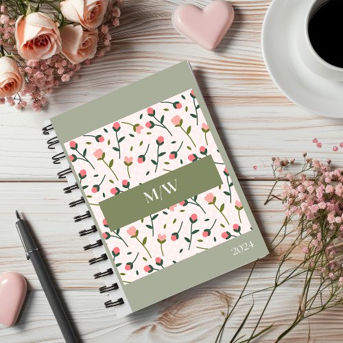 Pastel Spring Floral Personalized Planner