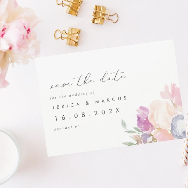 Pastel Spring Floral Wedding Save The Date (Creator Uploaded)