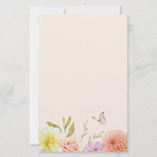 Pastel Spring Flower Stationery