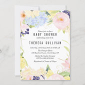 Pastel Spring Flowers Baby Shower Invitation (Front)