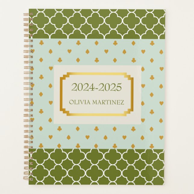 Pastel Spring Geometric Personalized Planner (Front)