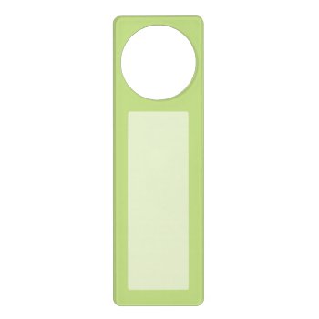 Pastel Spring Green Accent Color To Customize Door Hanger by AmericanStyle at Zazzle