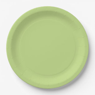 Pastel Spring Green Color Decor Paper Plates