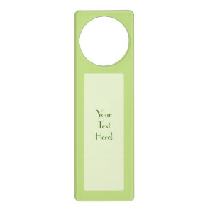 Pastel Spring Green Color Decor Ready to Customize Door Hanger
