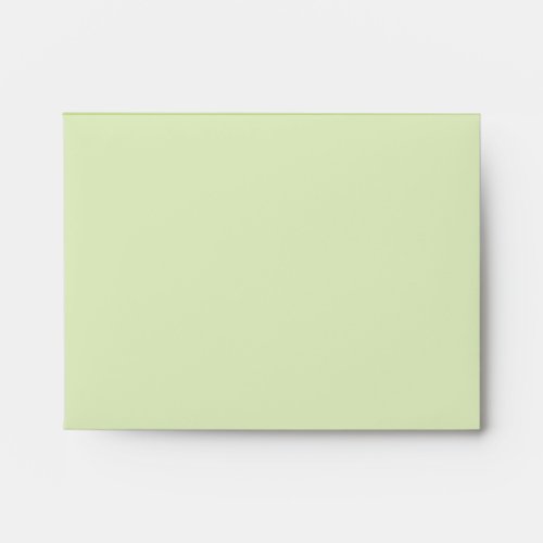 Pastel Spring Green Color Decor Ready to Customize Envelope