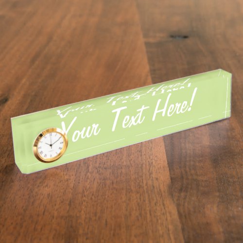 Pastel Spring Green Color Decor Ready to Customize Name Plate