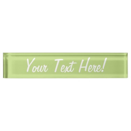 Pastel Spring Green Color Decor Ready to Customize Name Plate