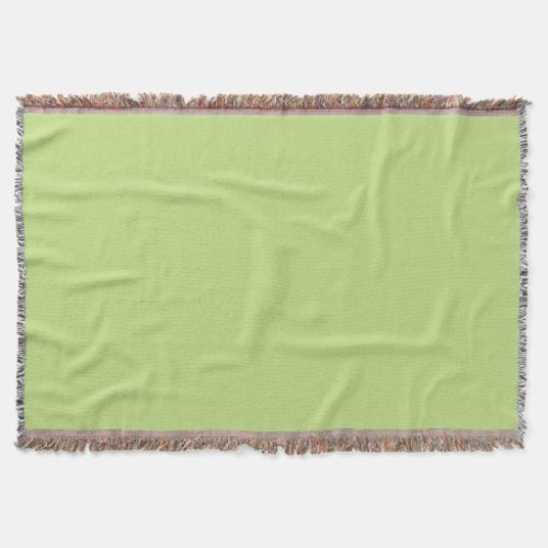 Pastel Spring Green Color Decor Ready to Customize Throw Blanket