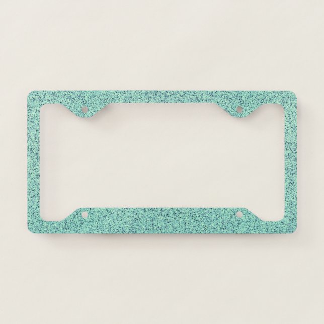 Pastel Spring Green Concrete Texture License Plate Frame (Front)