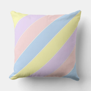 Pastel Spring Stripes Outdoor Pillow