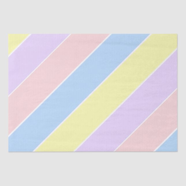Pastel Spring Stripes   Tissue Paper (Front)